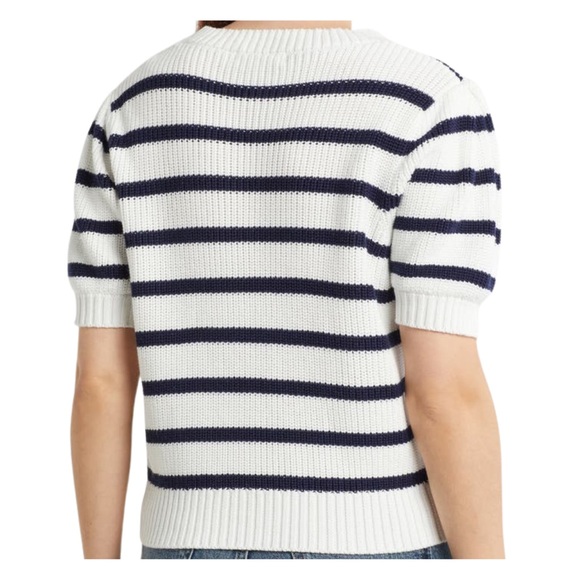 Vigoss Striped Short Sleeve Knit Sweater – Women’s Large - Picture 2 of 15